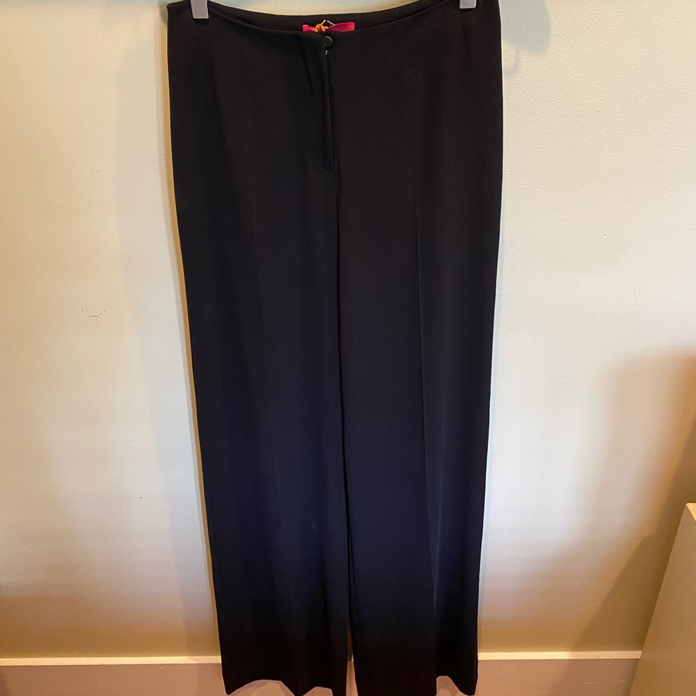 Black wide leg dress pants